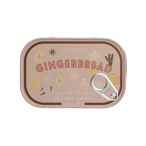 Paddywax Bistro Gingerbread Tin Soy Candle
