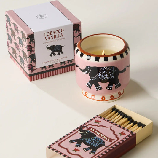 Paddywax Elephant Tobacco Vanilla Soy Candle