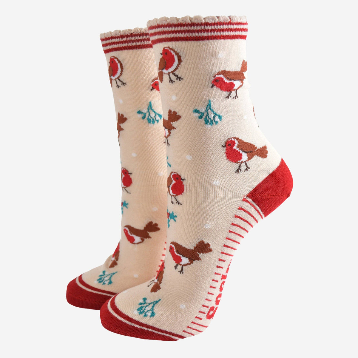 Festive Robin Bamboo Socks