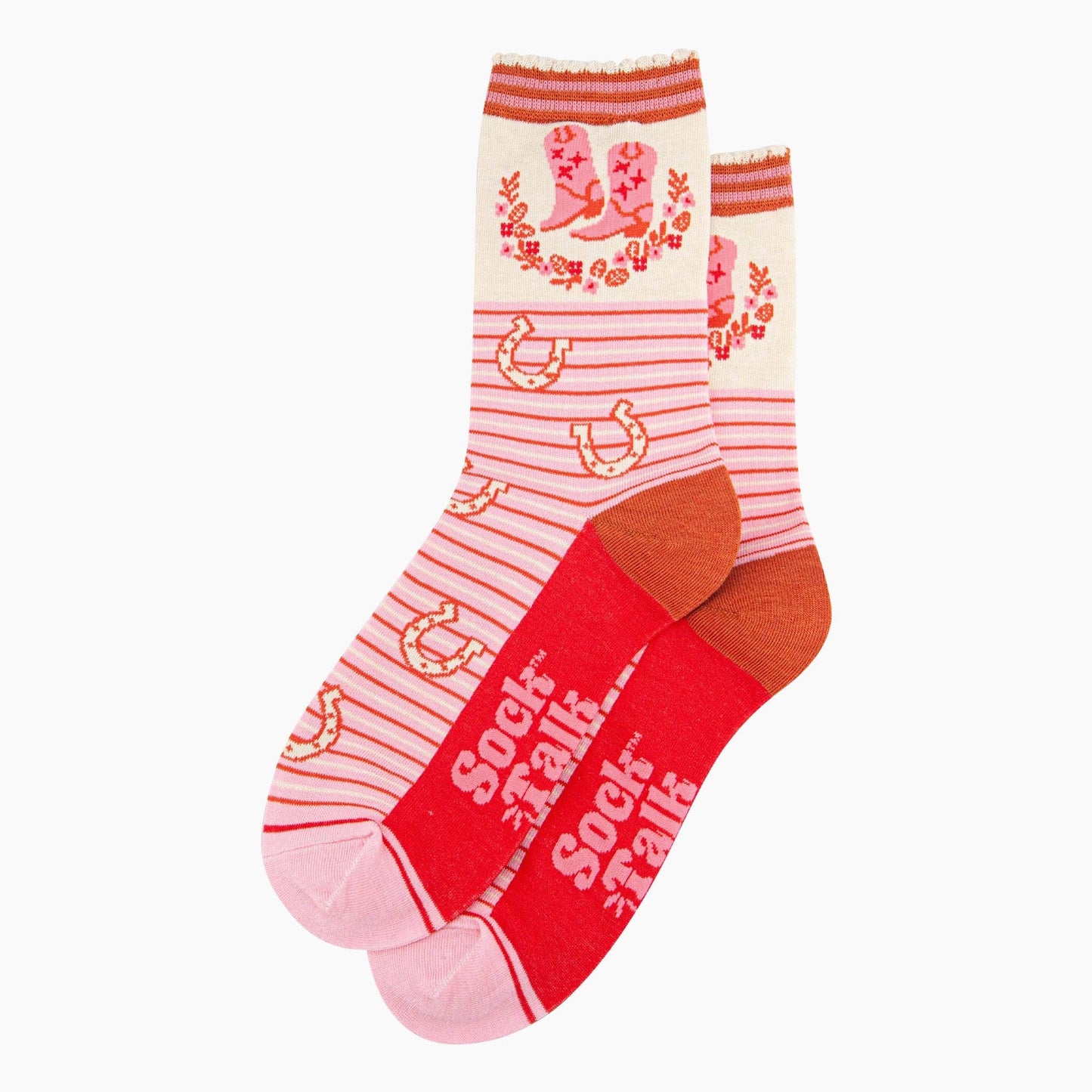 Cowboy Boot Stripe Bamboo Socks