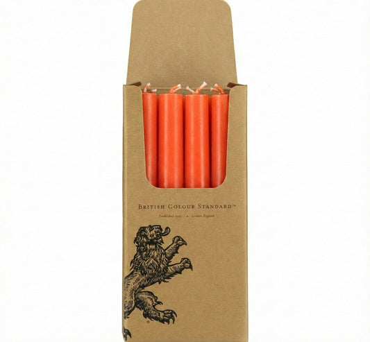 British Colour Standard Eco Dinner Candle Poppy Red