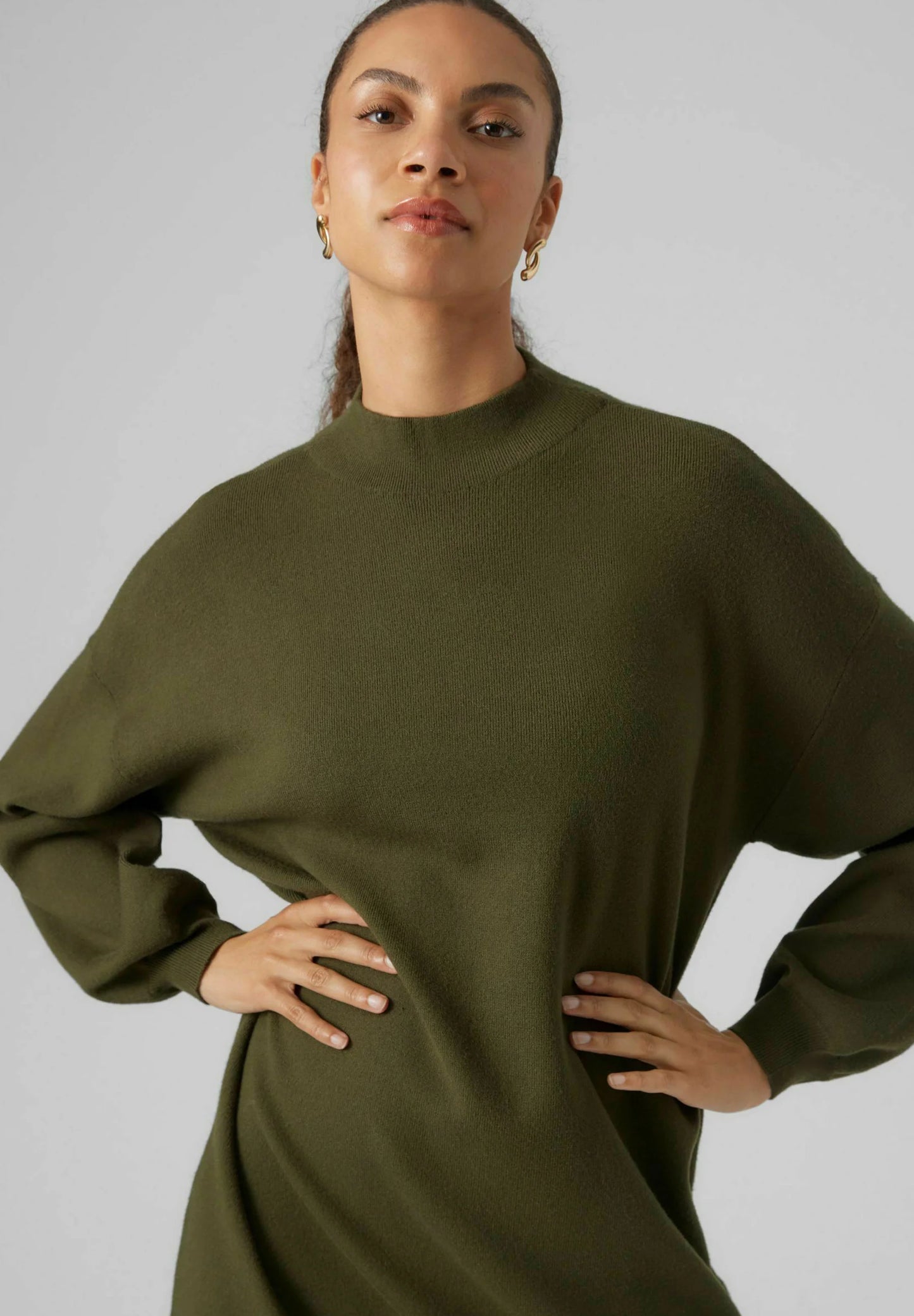 Vero Moda Nancy Jumper Dress in Khaki