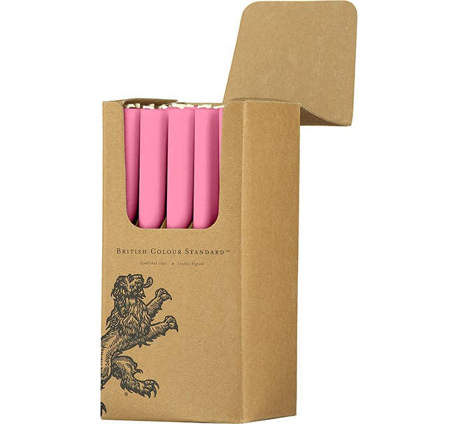 British Colour Standard Eco Dinner Candle in Neyron Rose