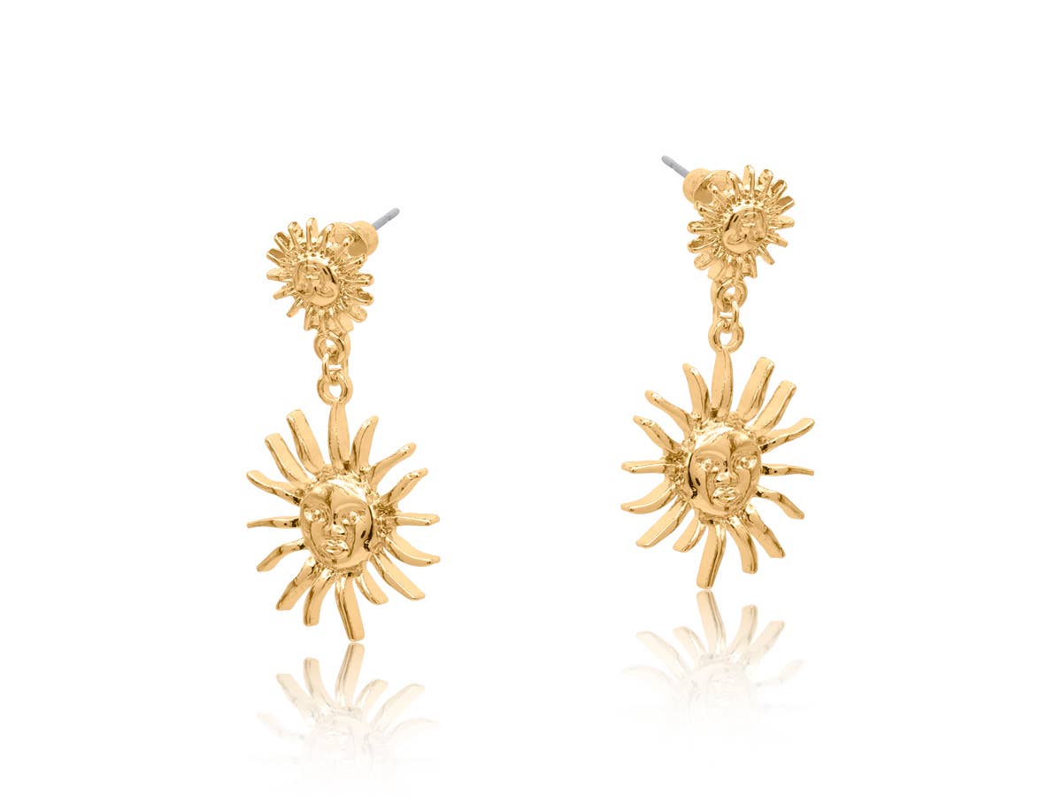 Matilda Double Sun Goddess Earrings