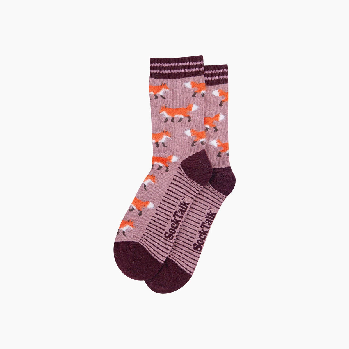 Pink Fox Fluffy Bamboo Socks