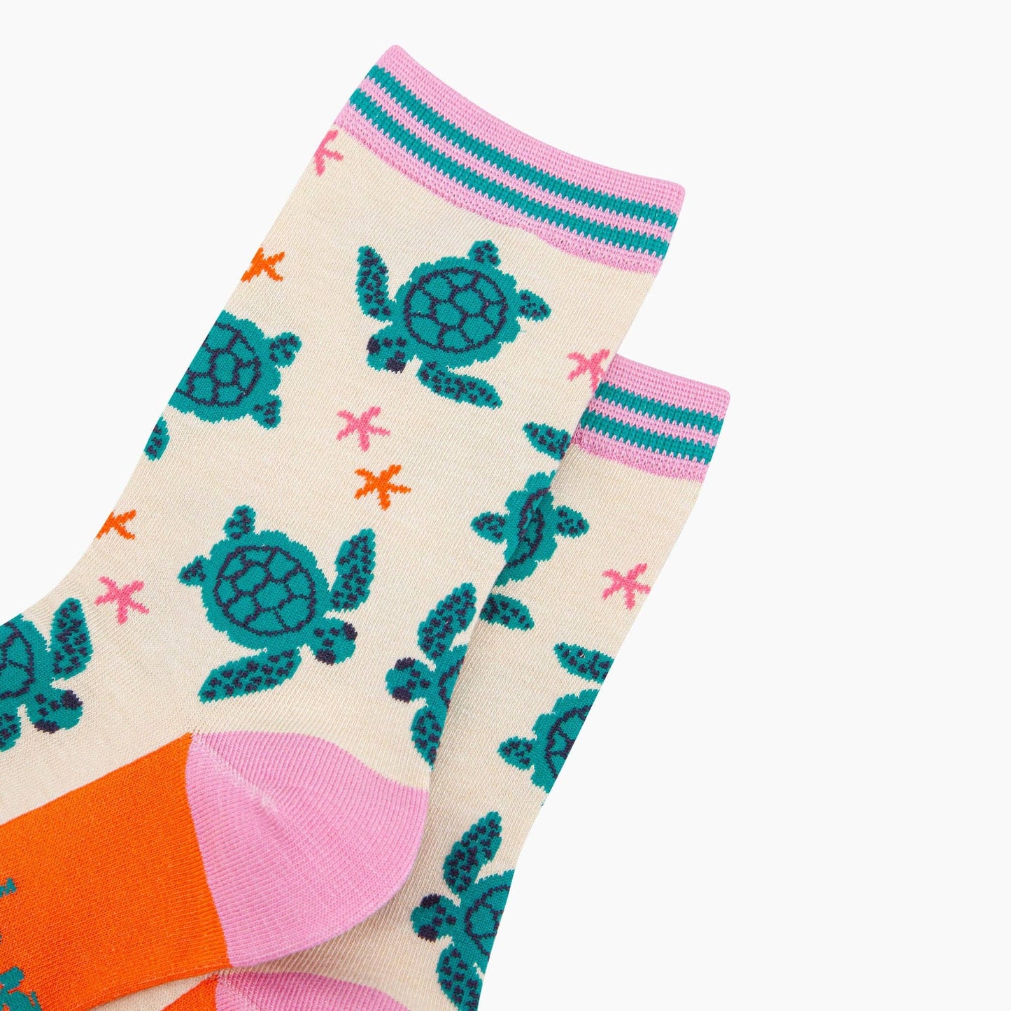 Sea Turtles & Starfish Bamboo Socks