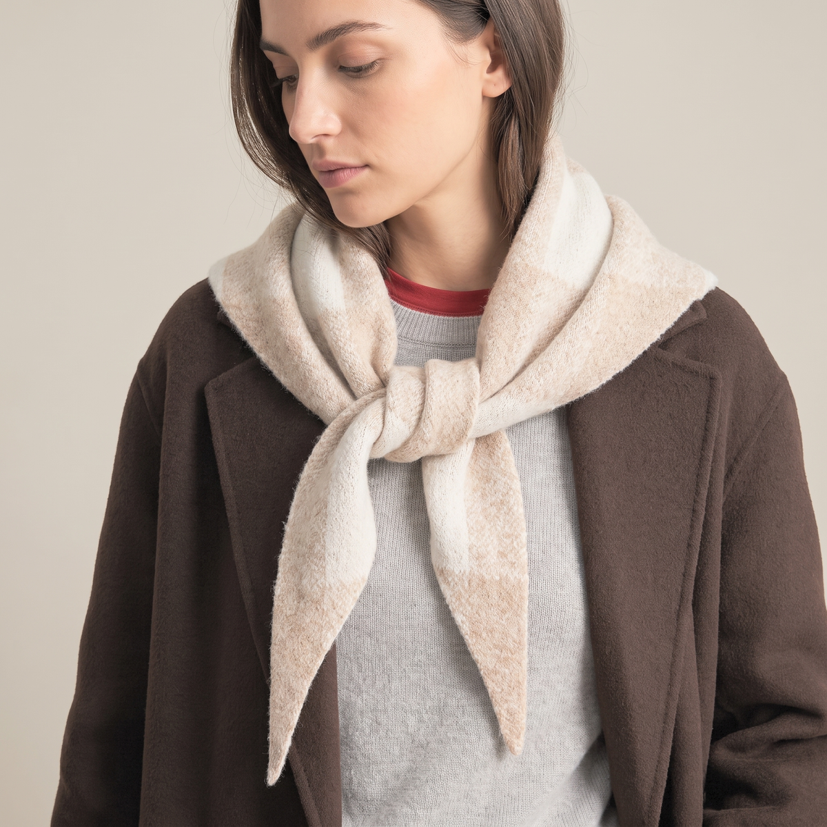 Check Triangle Scarf