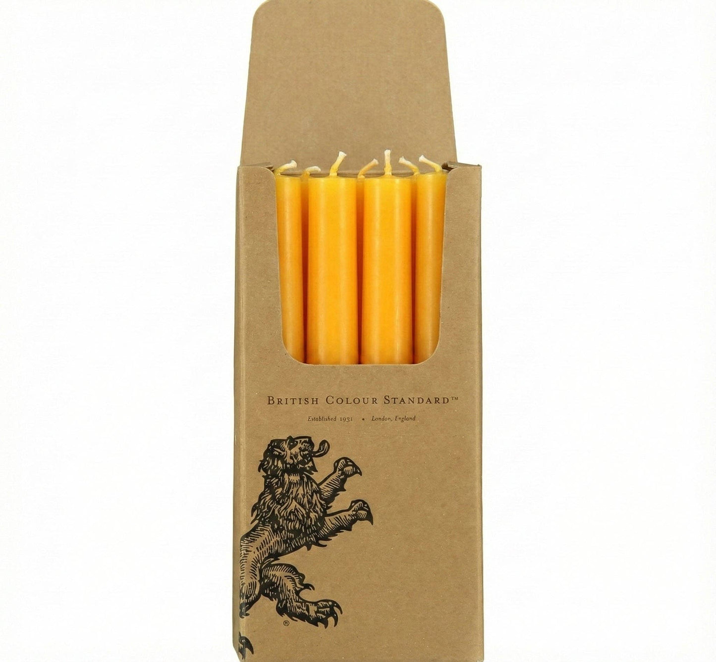 British Colour Standard Eco Dinner Candle Bright Orange