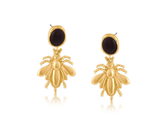 Julia Beetle Drop Statement Earrings