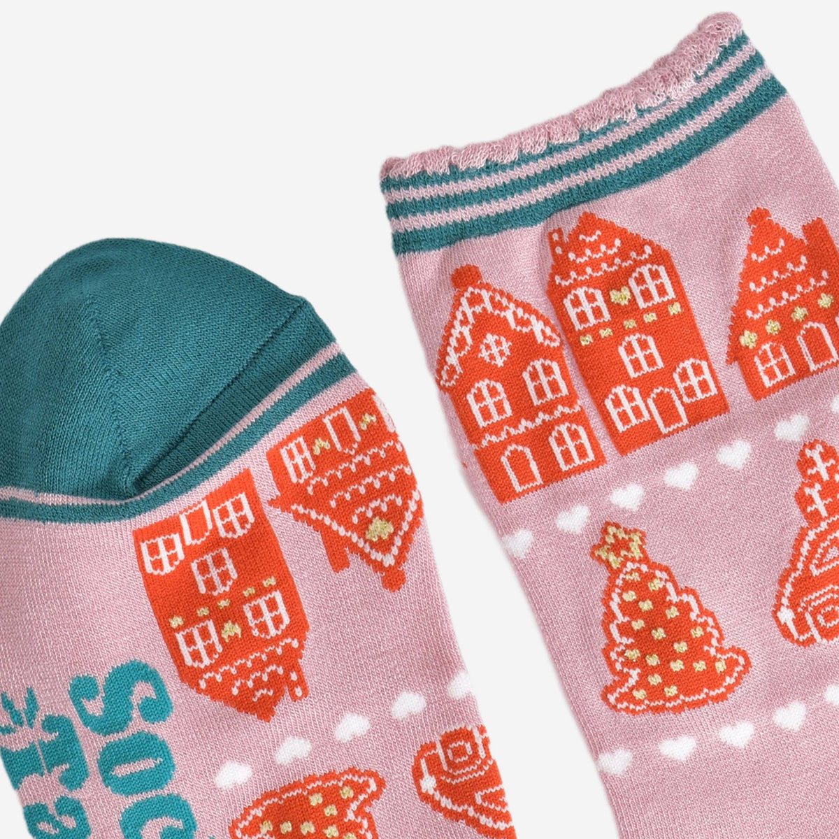 Gingerbread Village Bamboo Socks