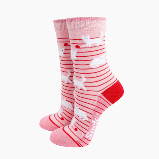 Cat & Yarn Bamboo Socks