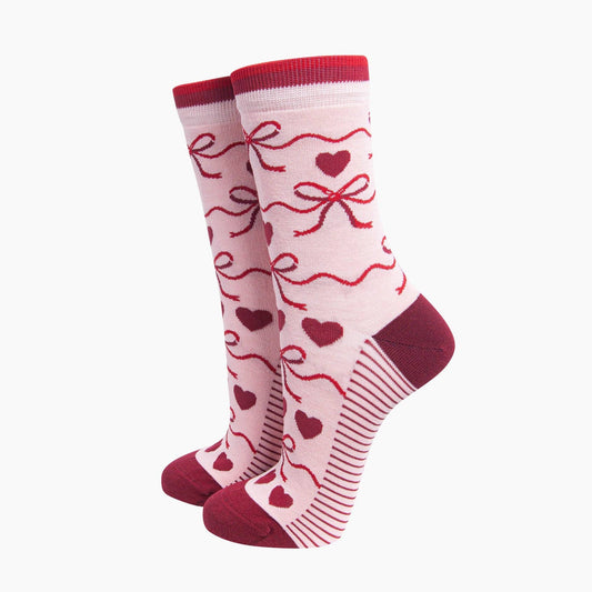 Ribbon Bow Bamboo Socks