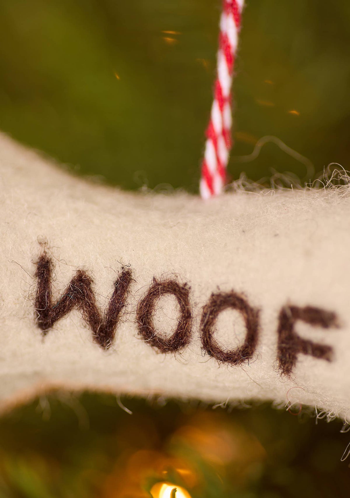 'Woof' Bone Hanging Decoration