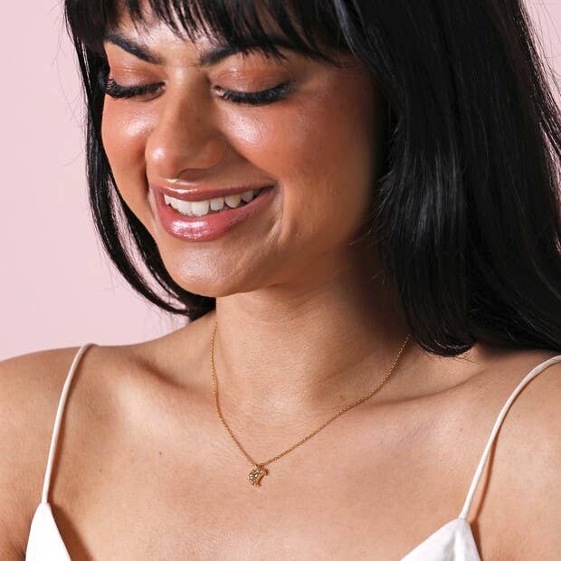 Croissant Pendant Necklace 14ct Gold Plated