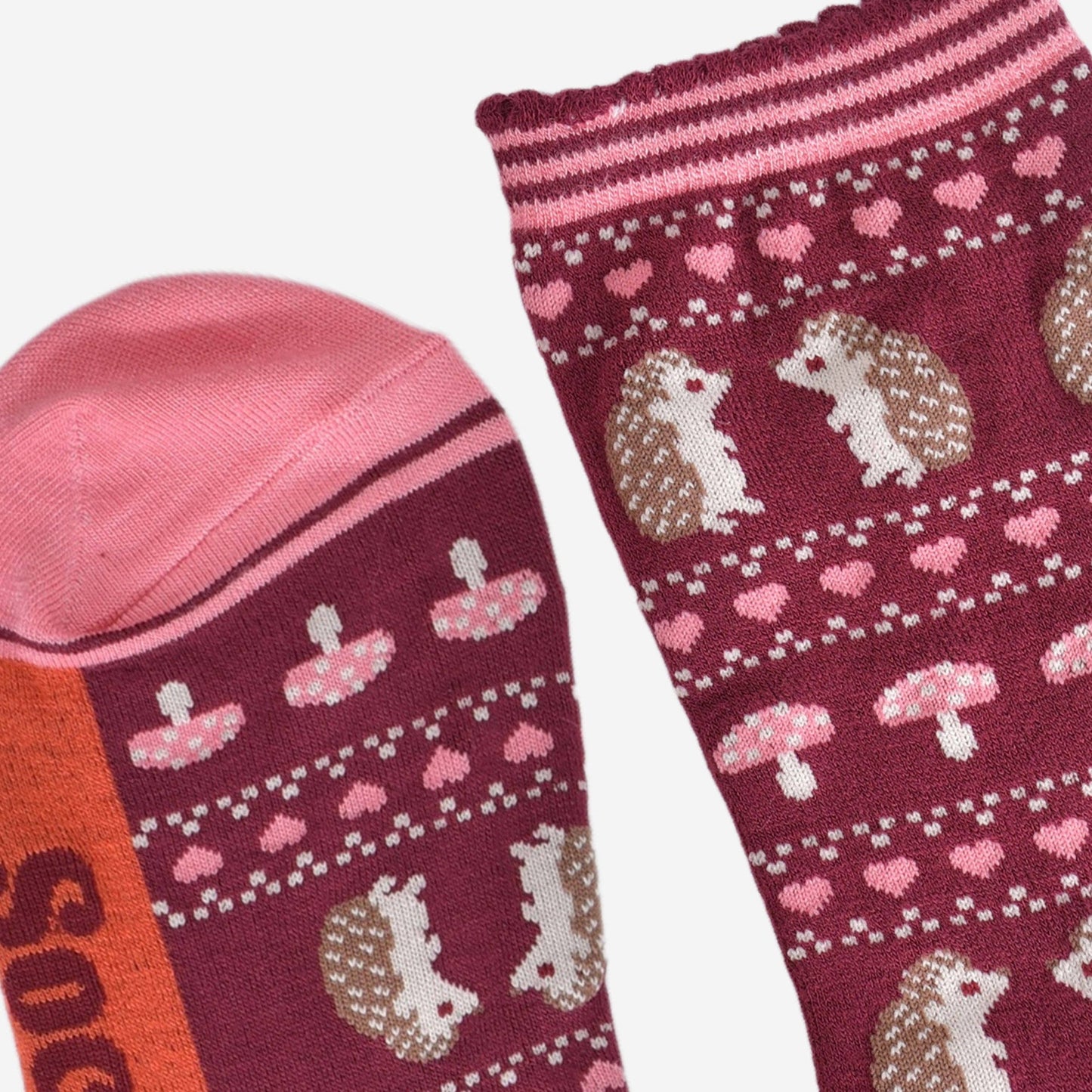 Fair Isle Hedgehog Bamboo Socks