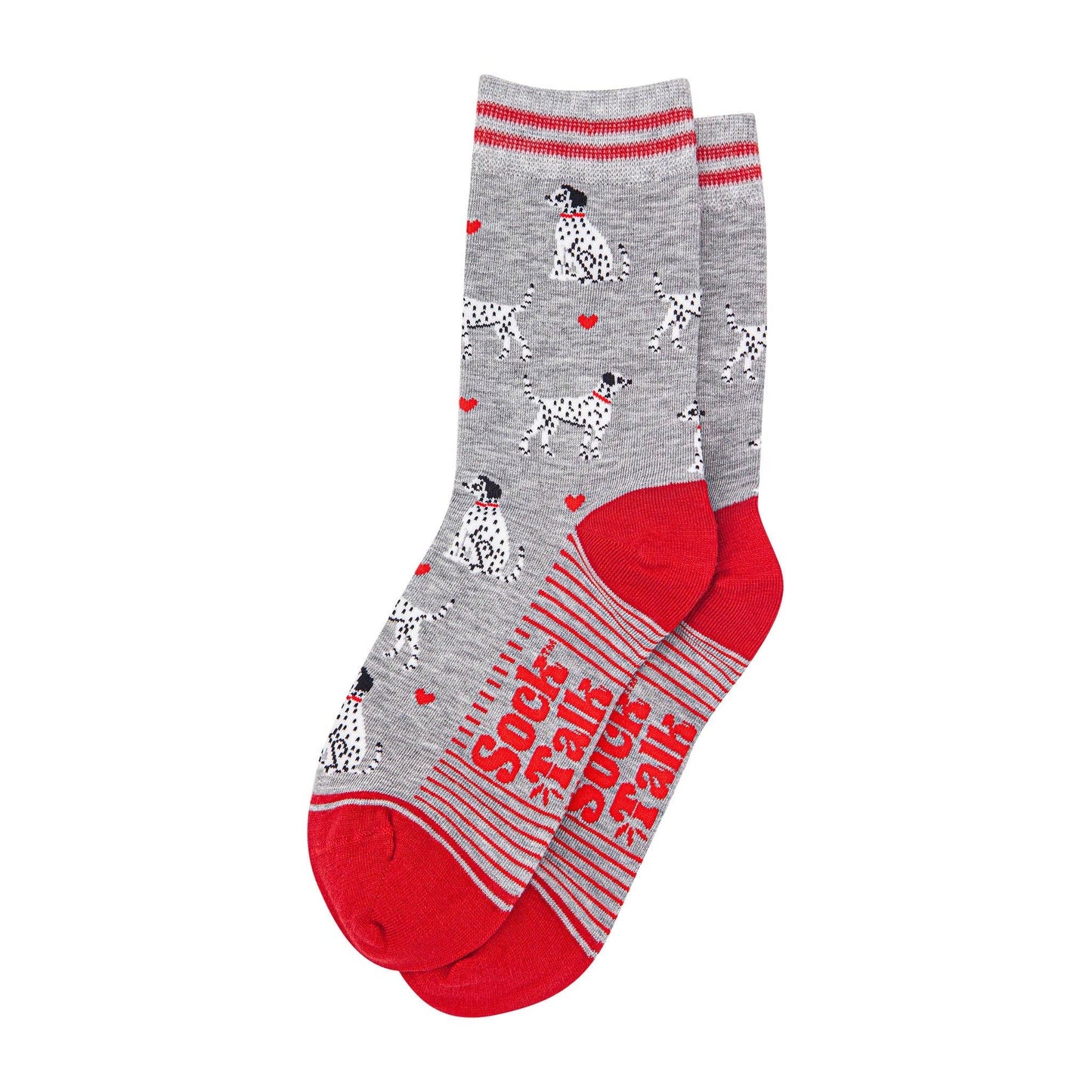 Dalmatian Dogs Bamboo Sock Marl Grey