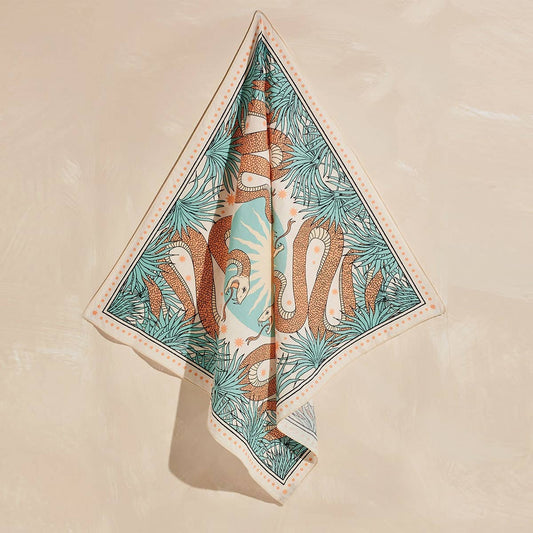 The Serpent Organic Cotton Square Neckerchief