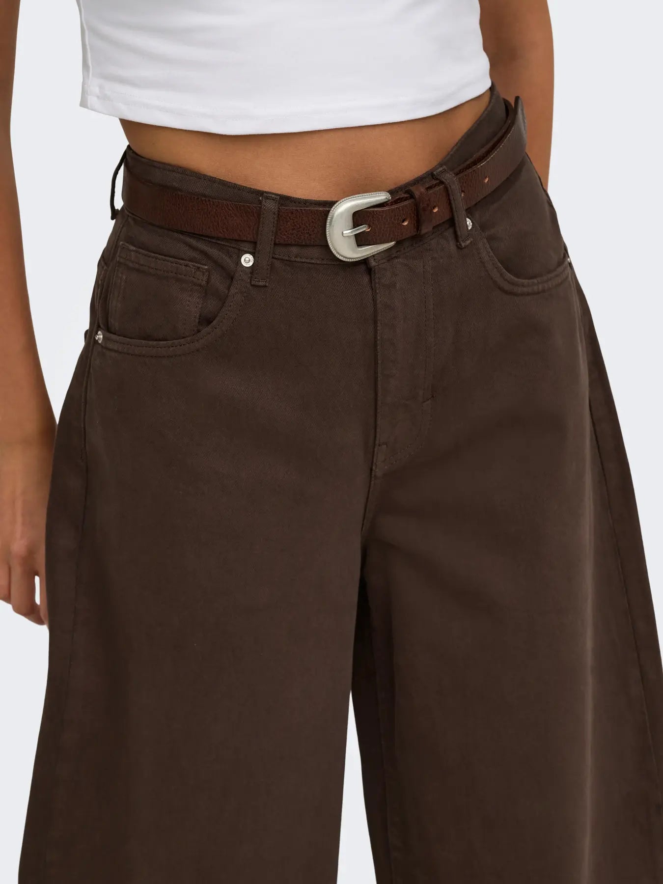 ONLY Taylor Barrel Leg Jeans Brown