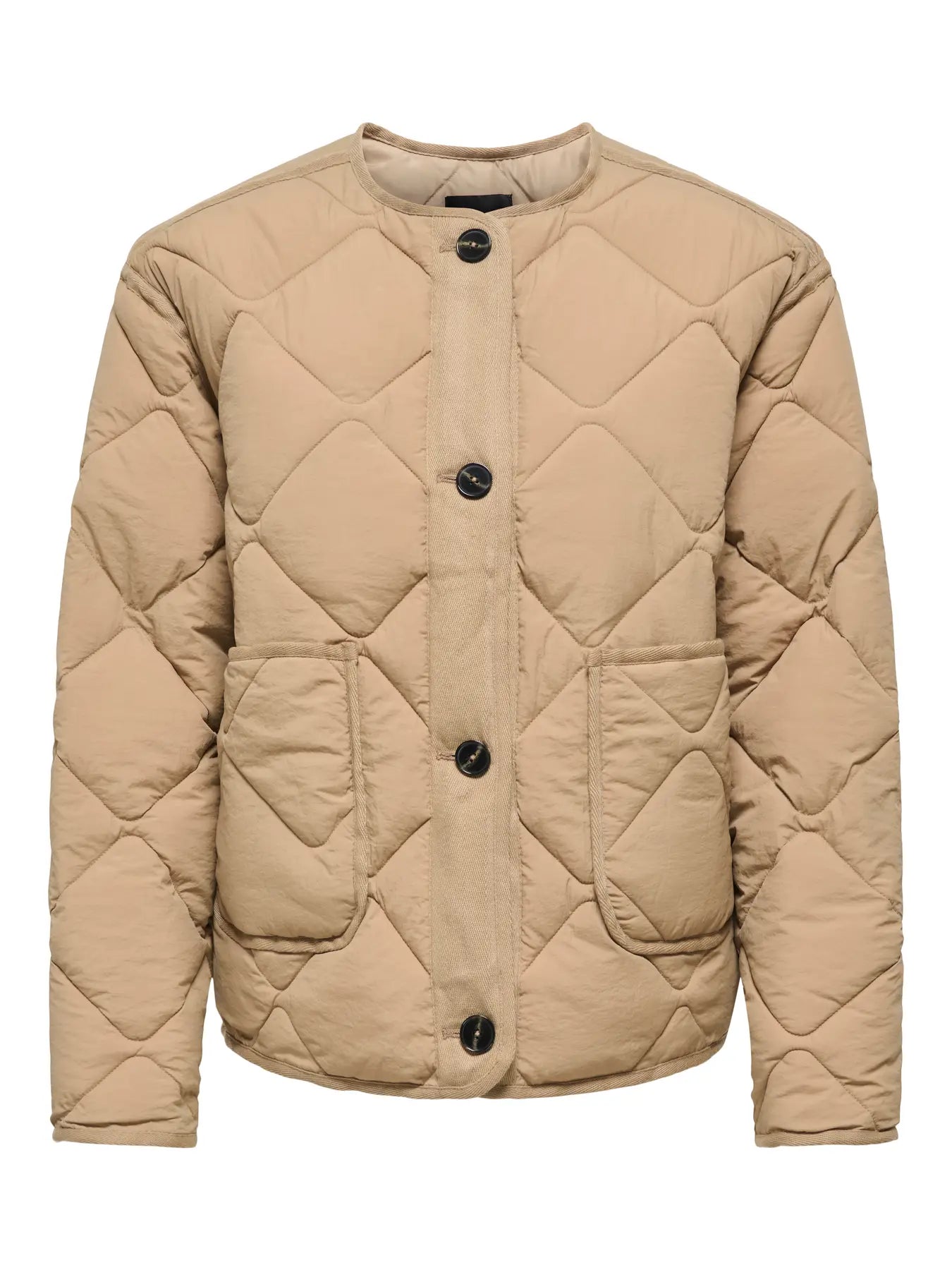 ONLY Harriet Quilted Jacket in Camel