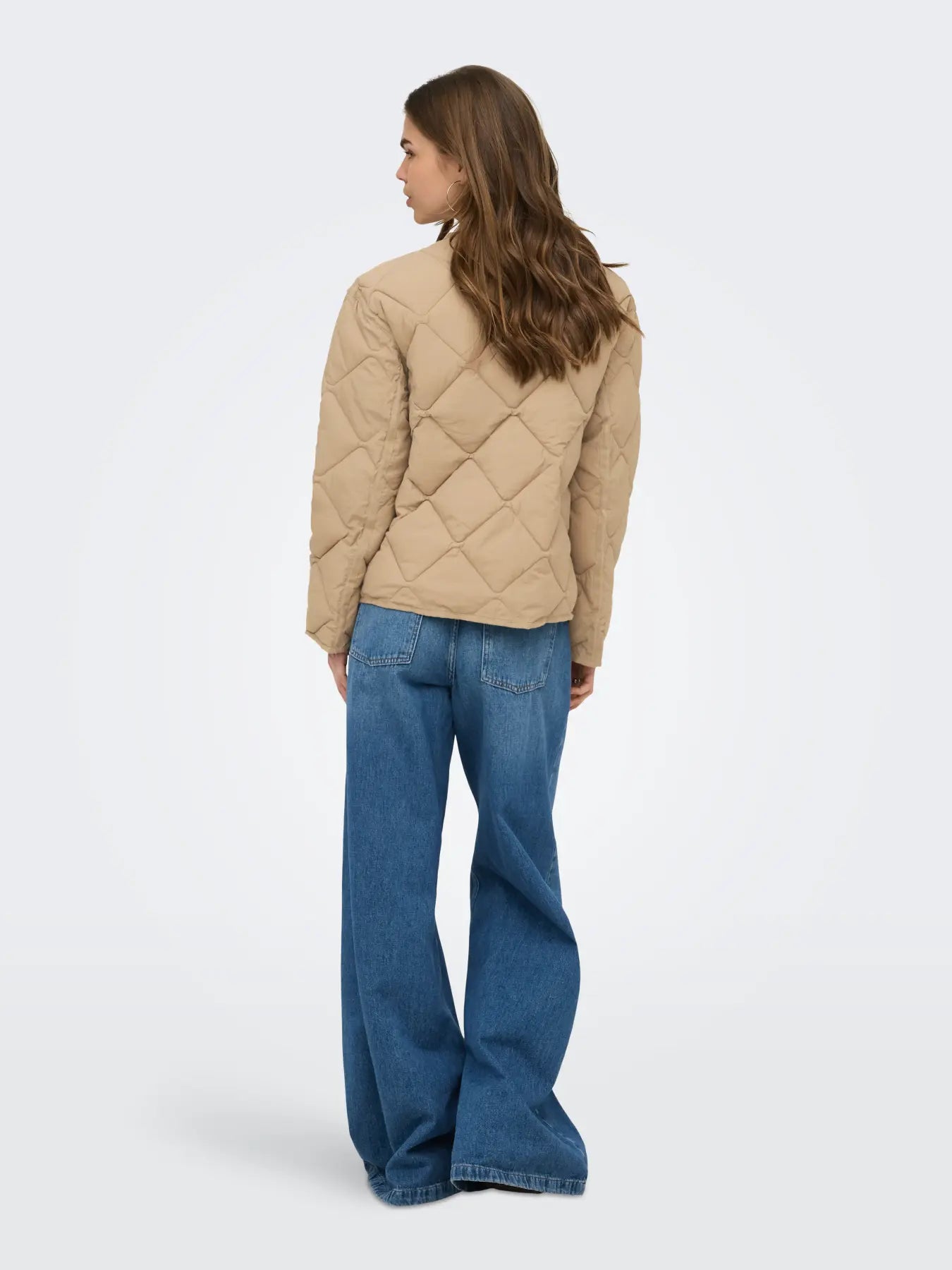 ONLY Harriet Quilted Jacket in Camel