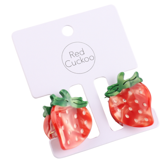 Mini Strawberry Claw Clips
