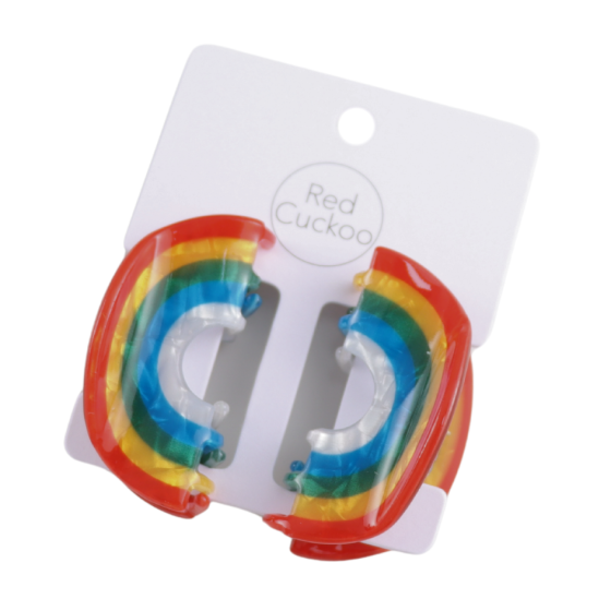 Mini Rainbow Claw Clips