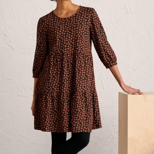 Floral Tiered Jersey Dress