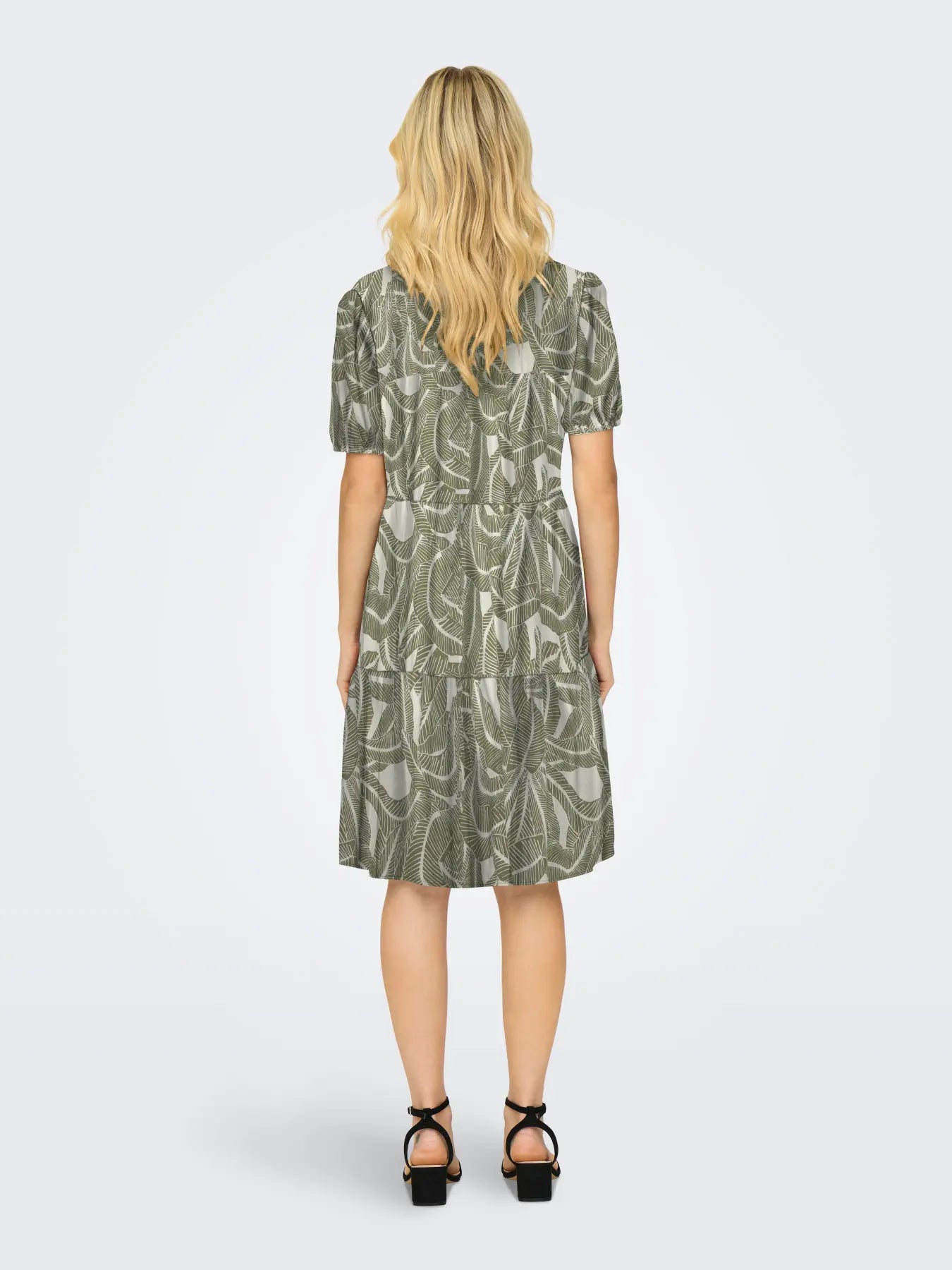 ONLY Botanical Shift Dress in Clay