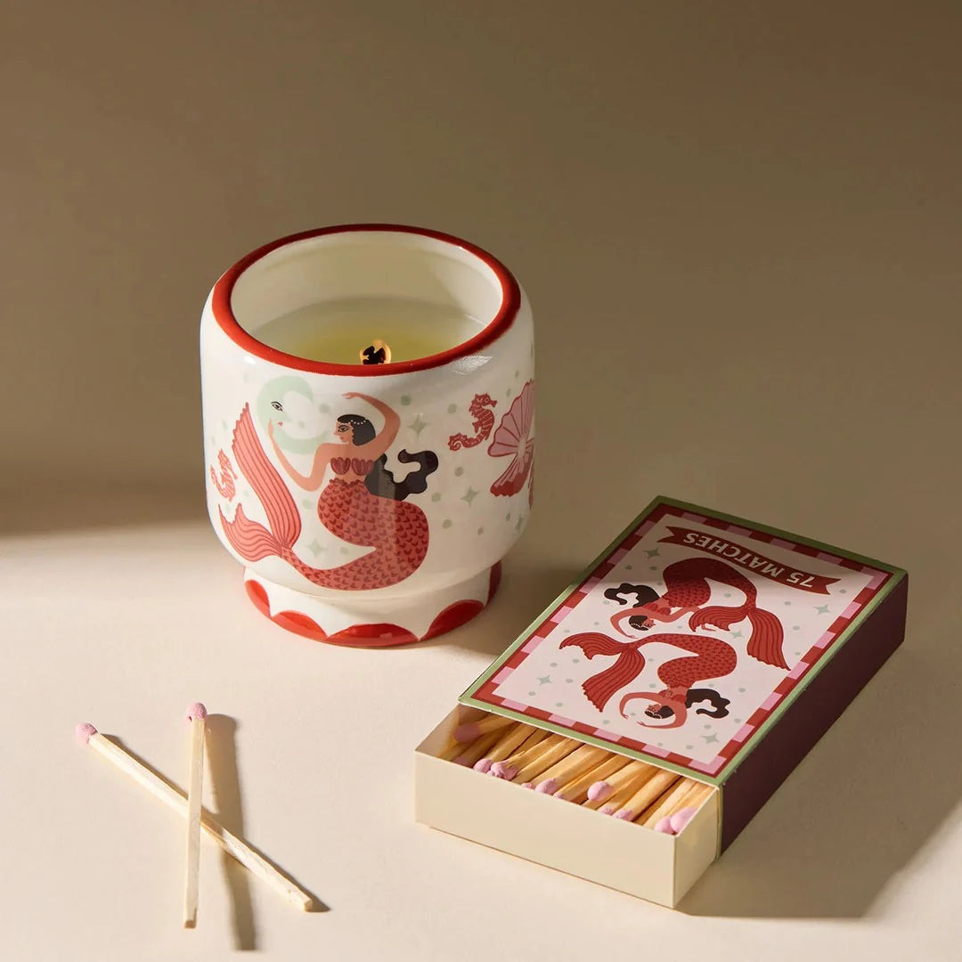 Paddywax Mermaid & Moon Ceramic Soy Candle