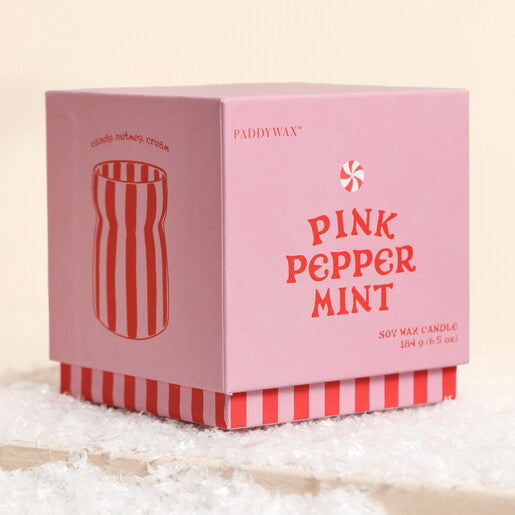 Paddywax Cabana Pink Peppermint Ceramic Candle
