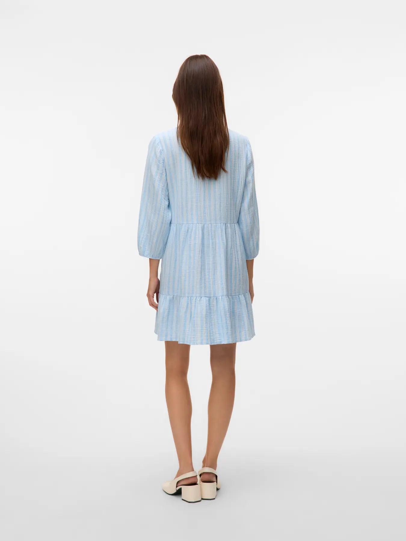 Vero Moda Striped Tiered Tunic Dress