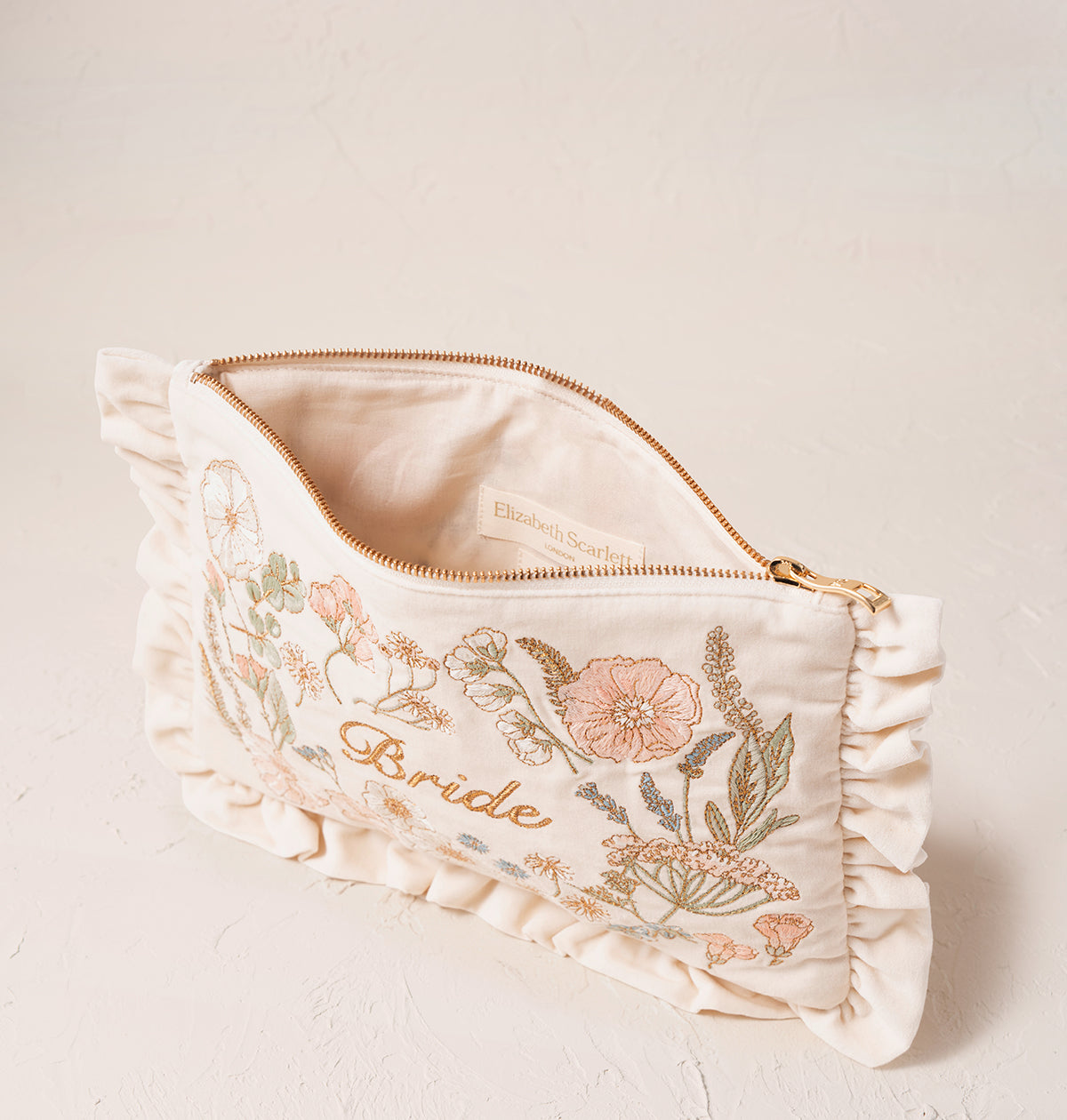 Pressed Flowers Bride Everyday Frill Pouch