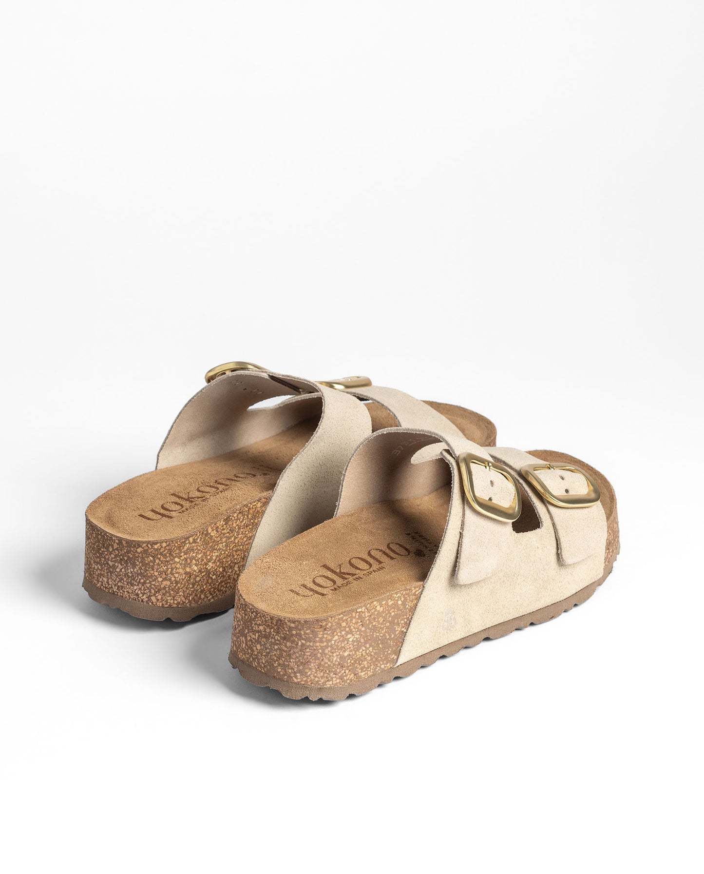 Yokono Wiwi Platform Double Strap Sandals in Stone