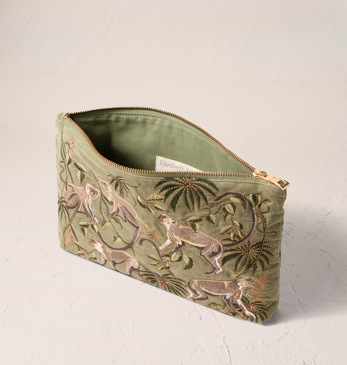Monkeys Everyday Pouch Olive