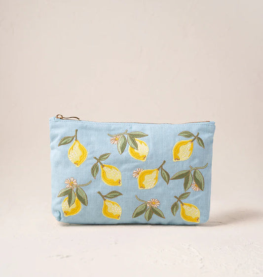 Lemon Blossom Everyday Pouch French Blue