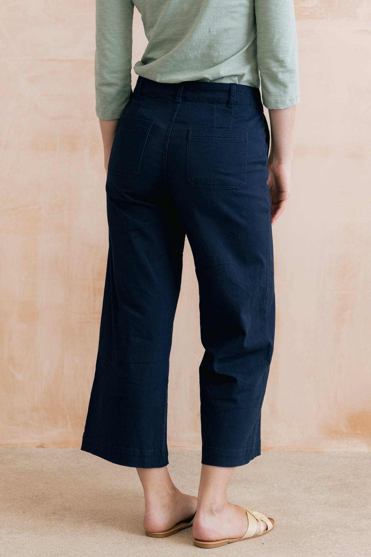 Lily & Me Isla Crop Trousers in Navy