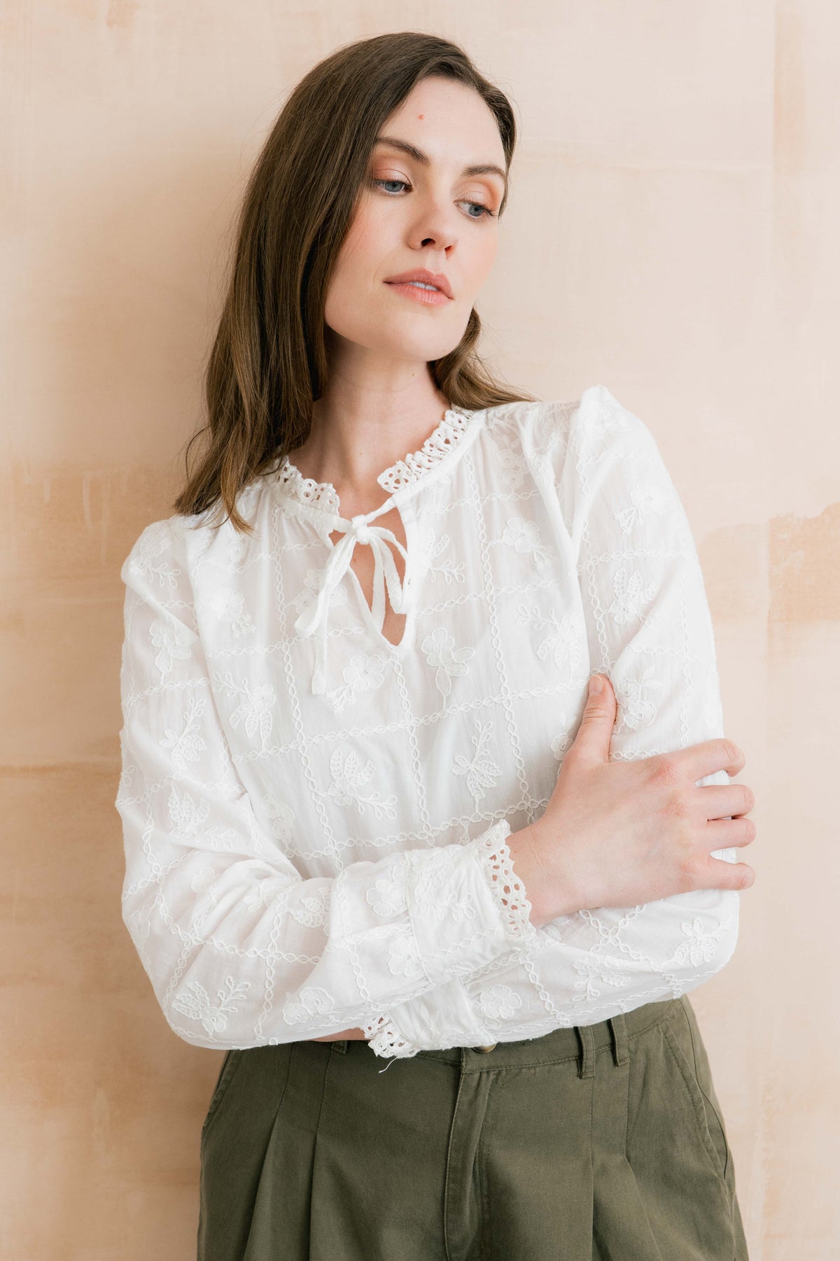 Lily & Me Lorna Embroidered Blouse