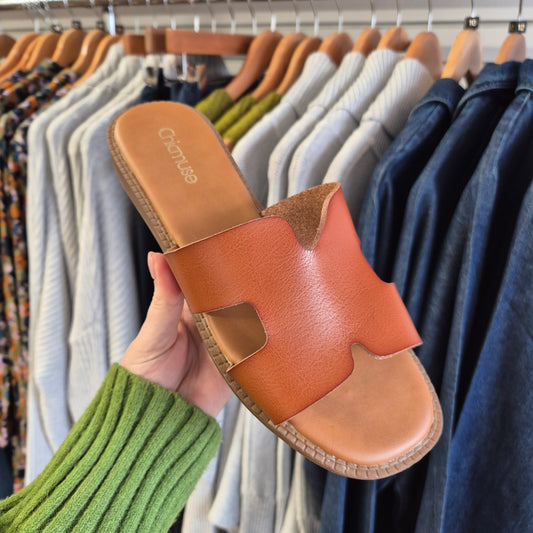 Santal Slides in Tan
