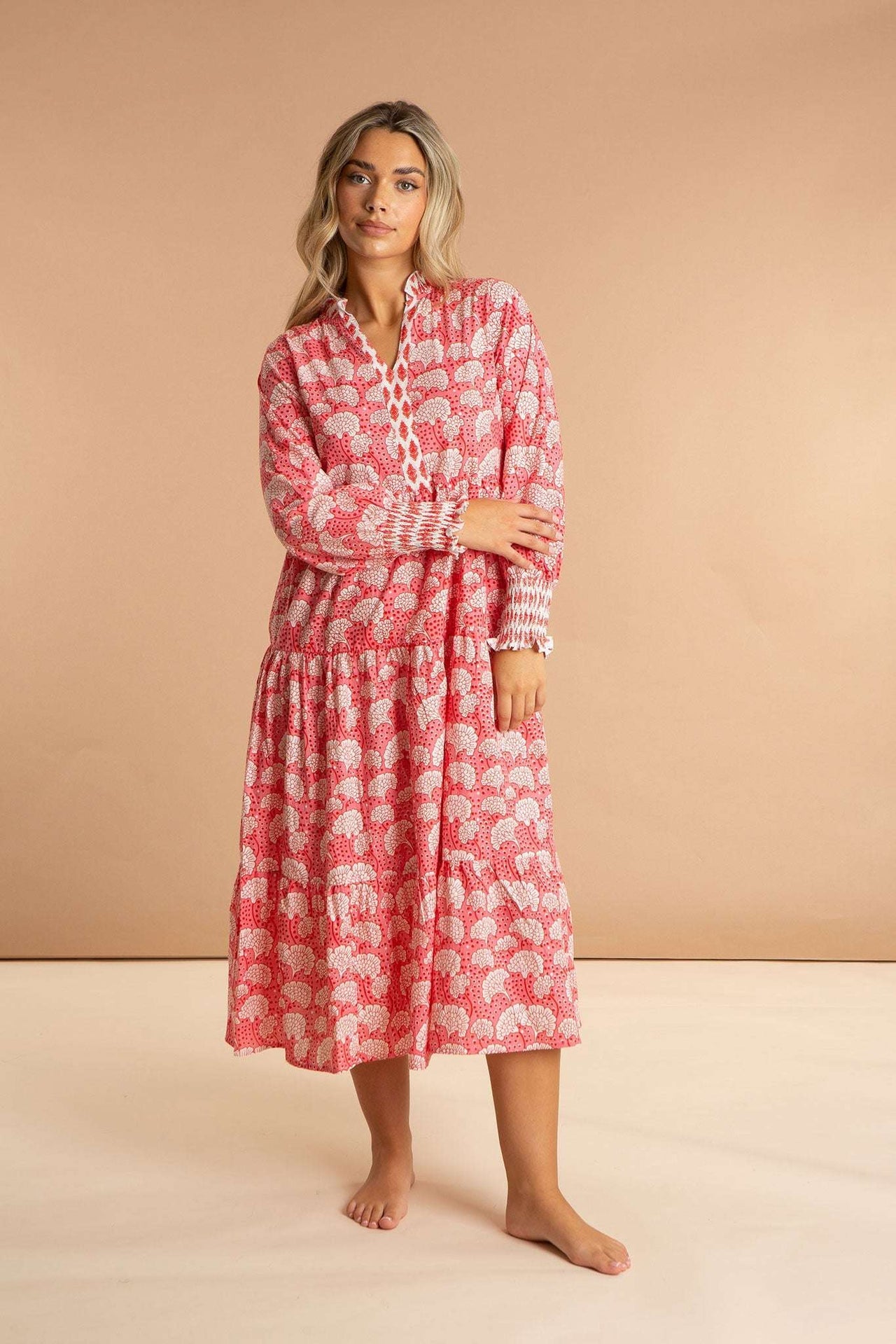 Inara Indian Cotton Peony Dress