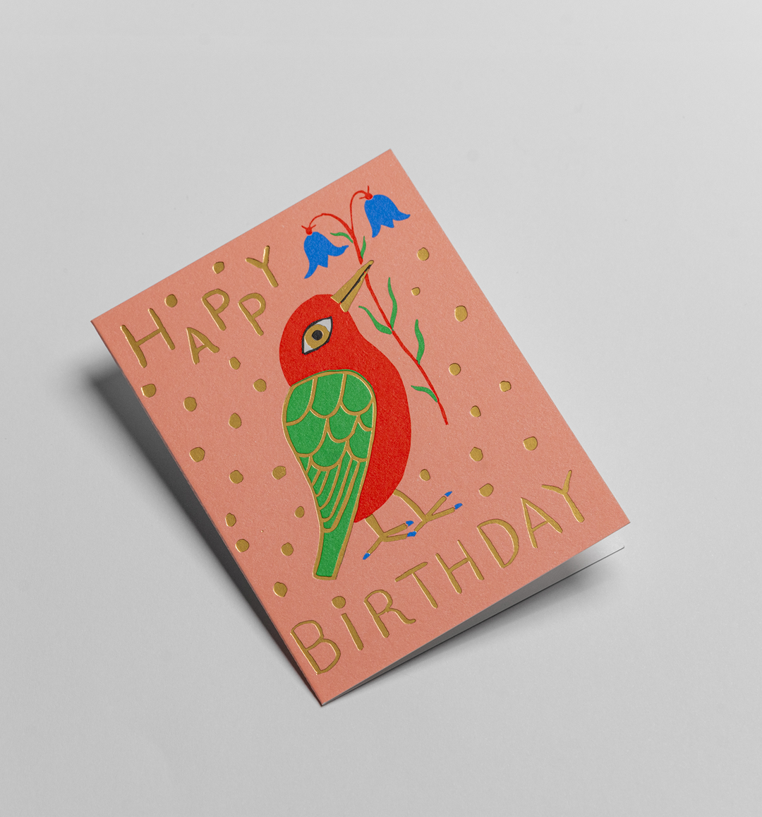 Bluebell Bird Mini Birthday Card