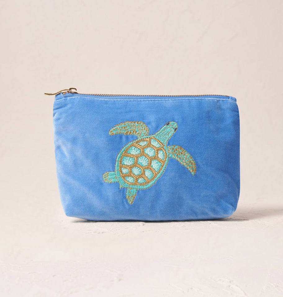 Turtle Conservation Caribbean Blue Mini Pouch