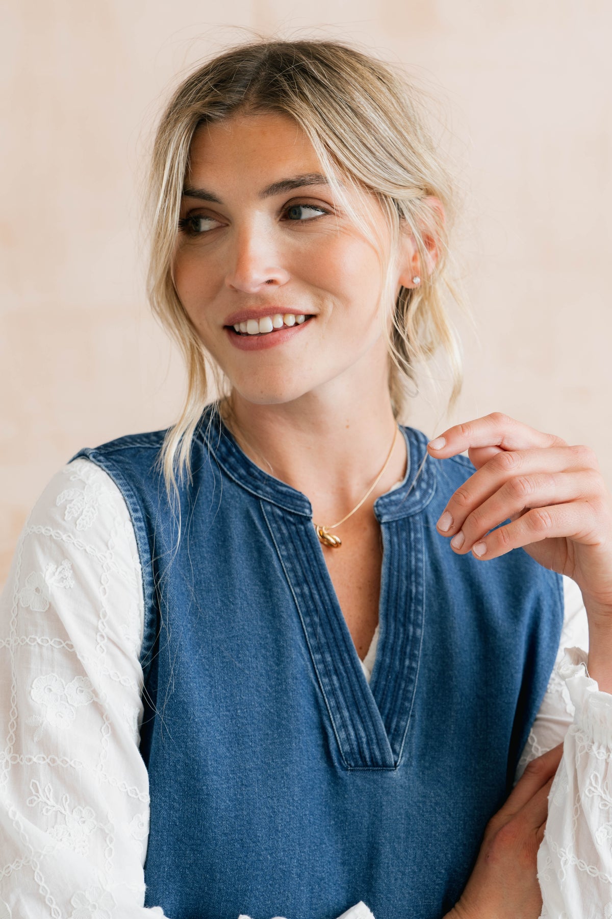 Lily & Me Belle Denim Pinafore Dress
