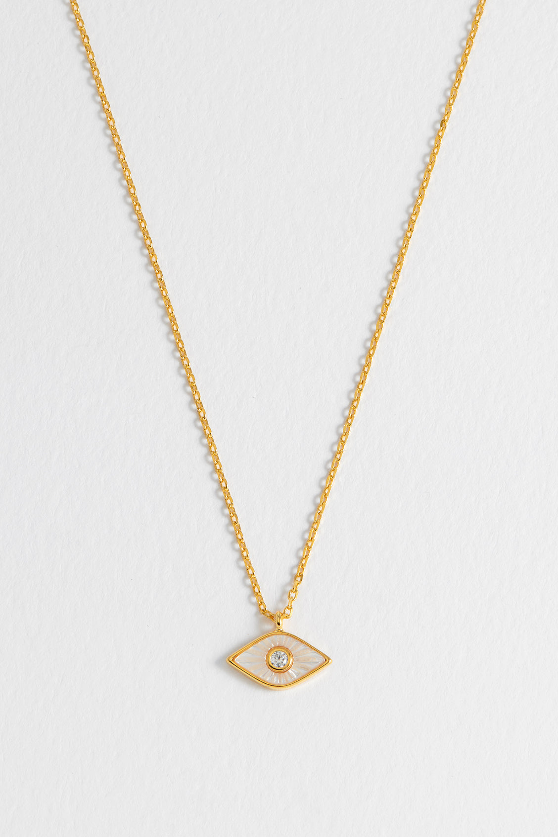 Estella Bartlett Pearl Evil Eye Necklace