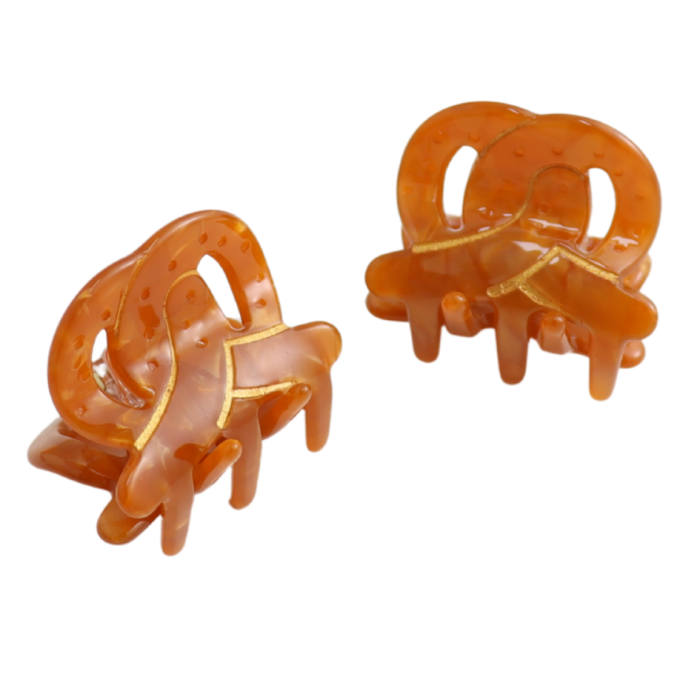 Mini Pretzel Claw Clips