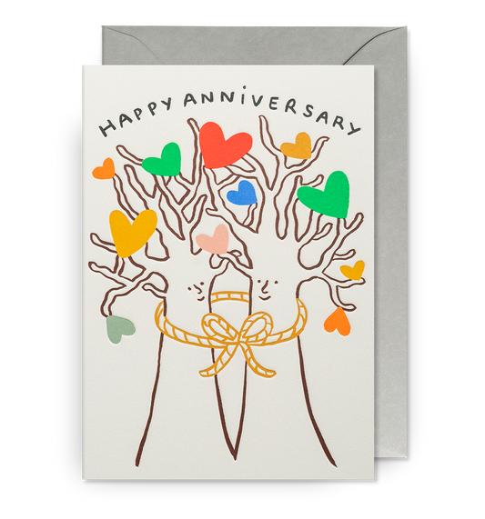 Growing Together Trees Anniversary Card