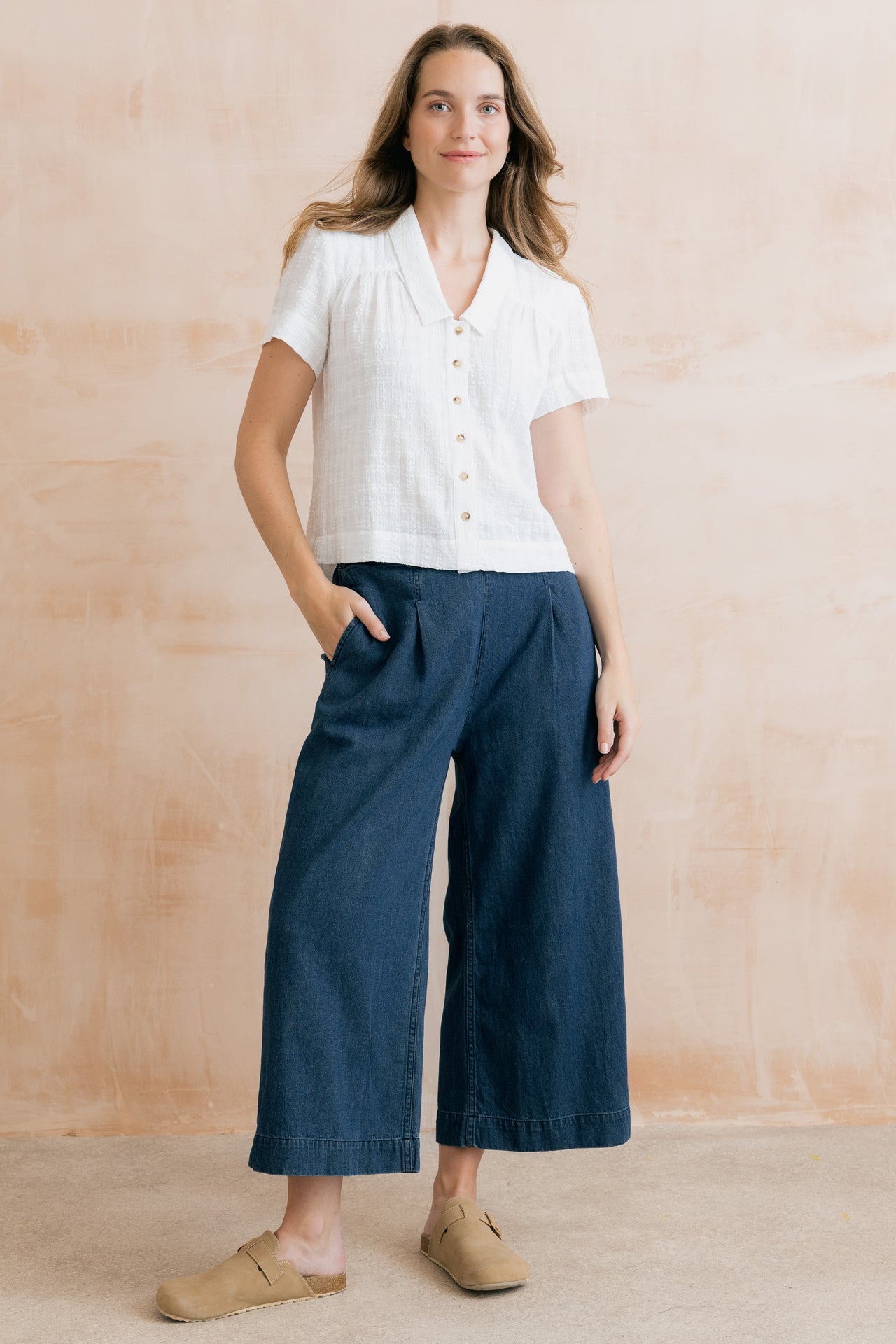 Lily & Me Summer Wide leg Denim Trousers