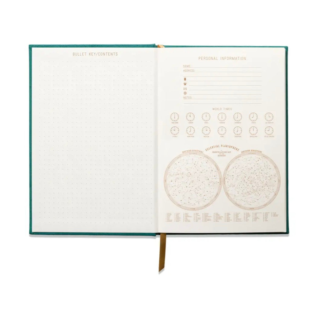 Suedette Hard Cover Radiant Journal - Emerald