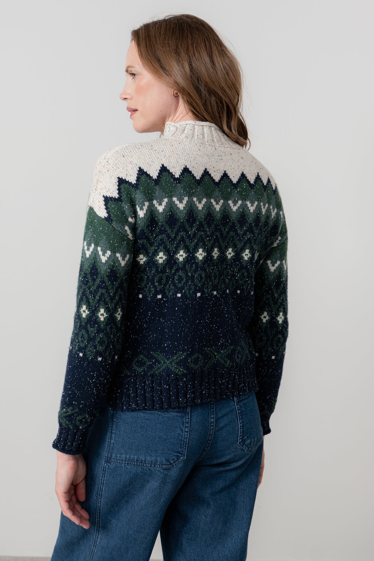 Lily & Me Maeve Fleck Knit Jumper Pine Green