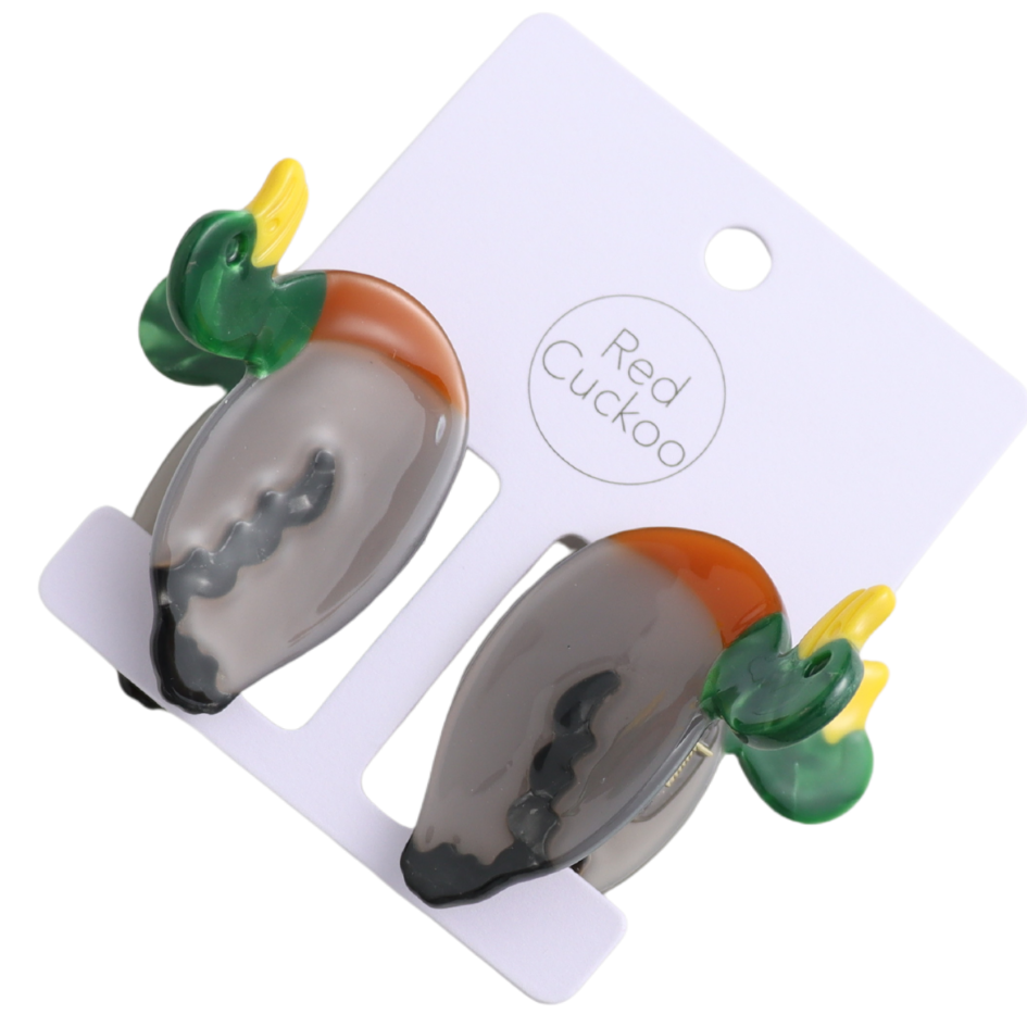 Mini Mallard Duck Claw Clips