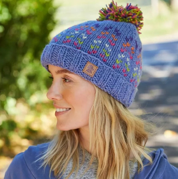 Andorra Bobble Beanie Bluebell